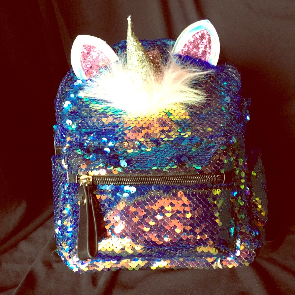 Unicorn sequin mini backpack